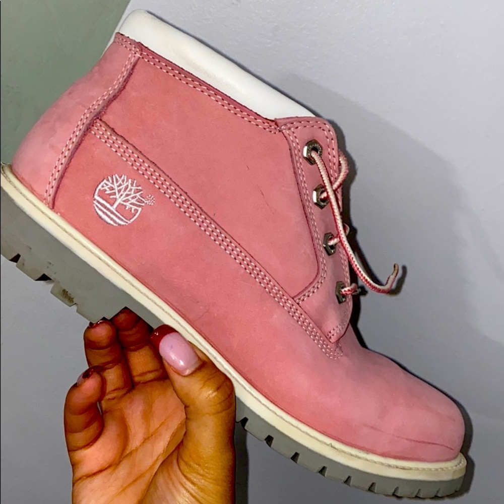 pink timberland boots